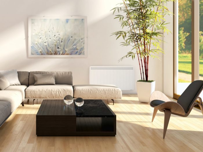radiateur électrique à inertie dans un salon