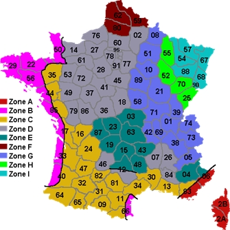 carte temperatures france