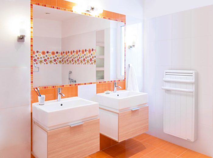 chauffage electrique dans une salle de bain