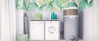 chauffe-eau thermodynamique dans une buanderie