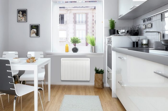 cuisine ouverte avec radiateur electrique aterno