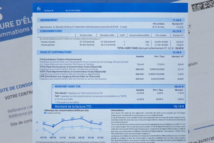 facture d'electricite