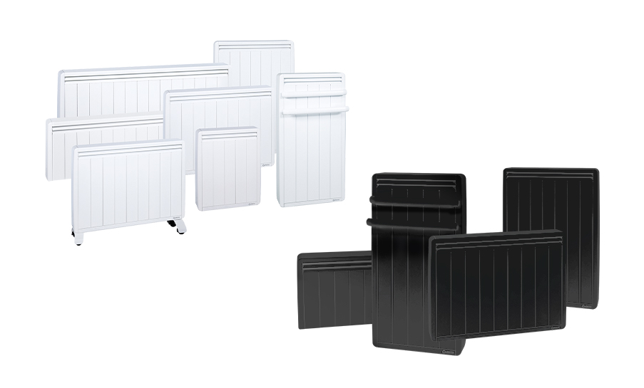 gammes radiateurs a inertie noir et blanc