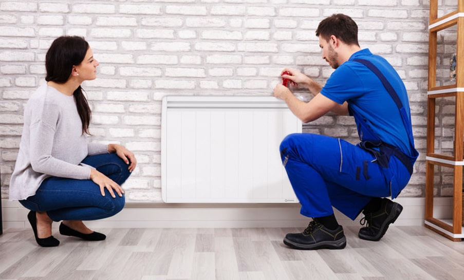 installation d un radiateur electrique par un electricien aterno