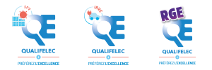 Logos Qualifelec : RGE - SPV - IRVE