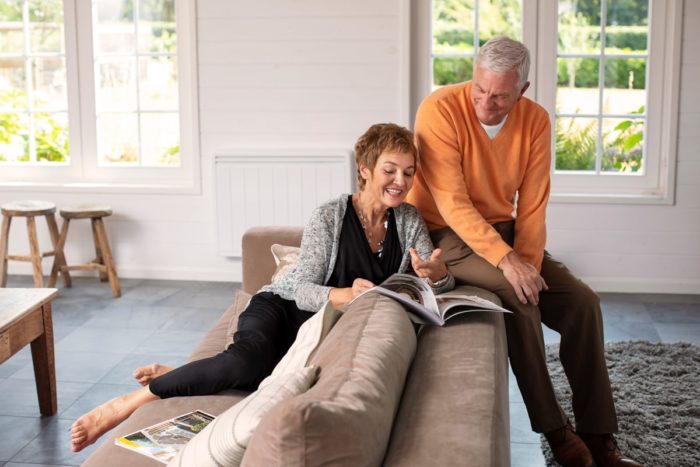 radiateur à inertie Aterno dans un salon