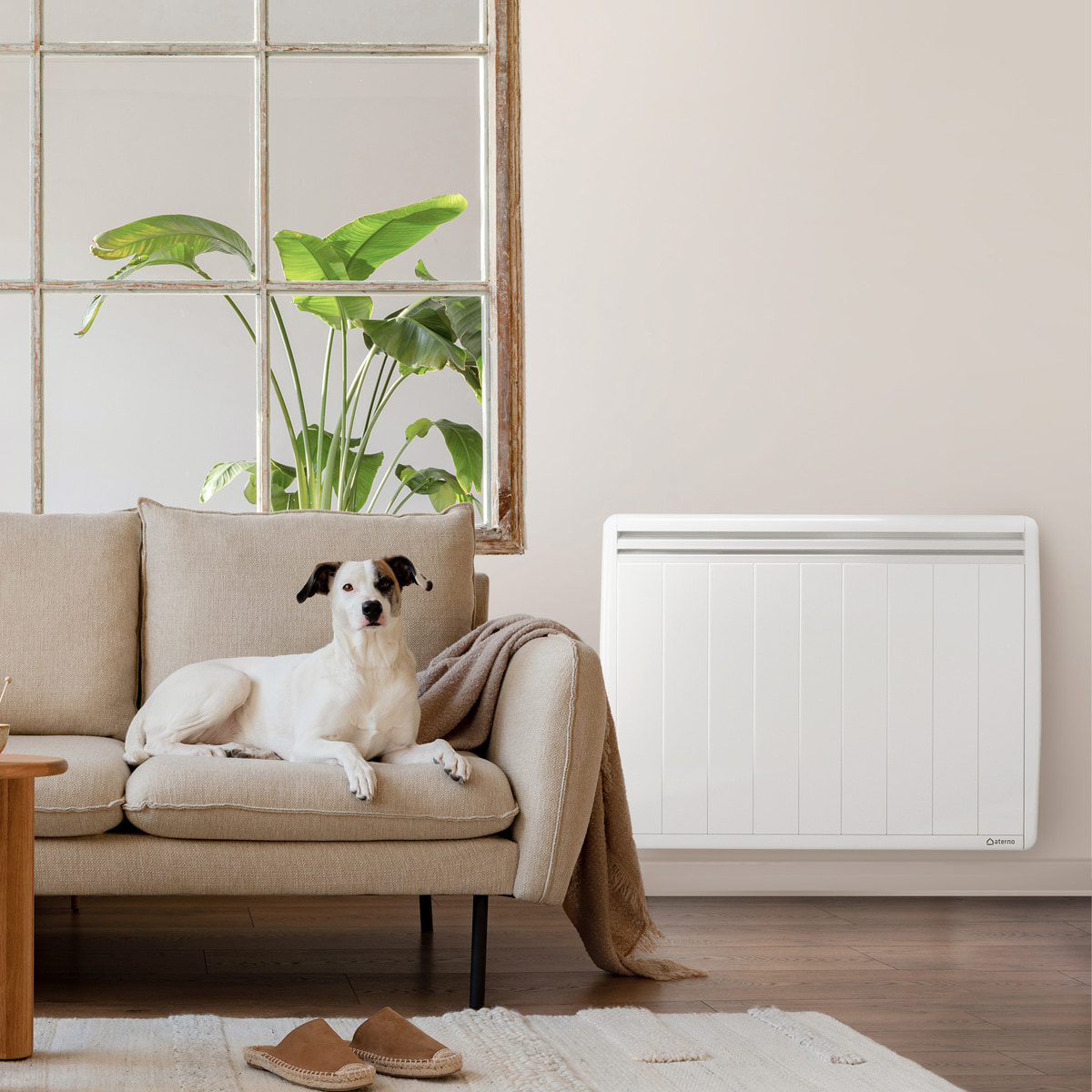 radiateur a inertie 1800w blanc aterno