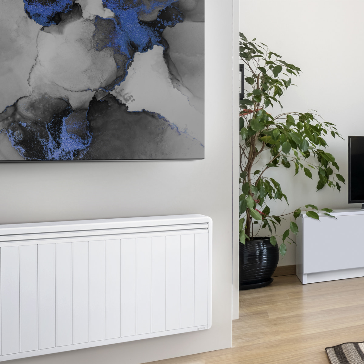 radiateur a inertie 2500w blanc aterno