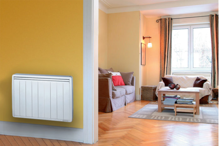 radiateur a inertie dans un couloir