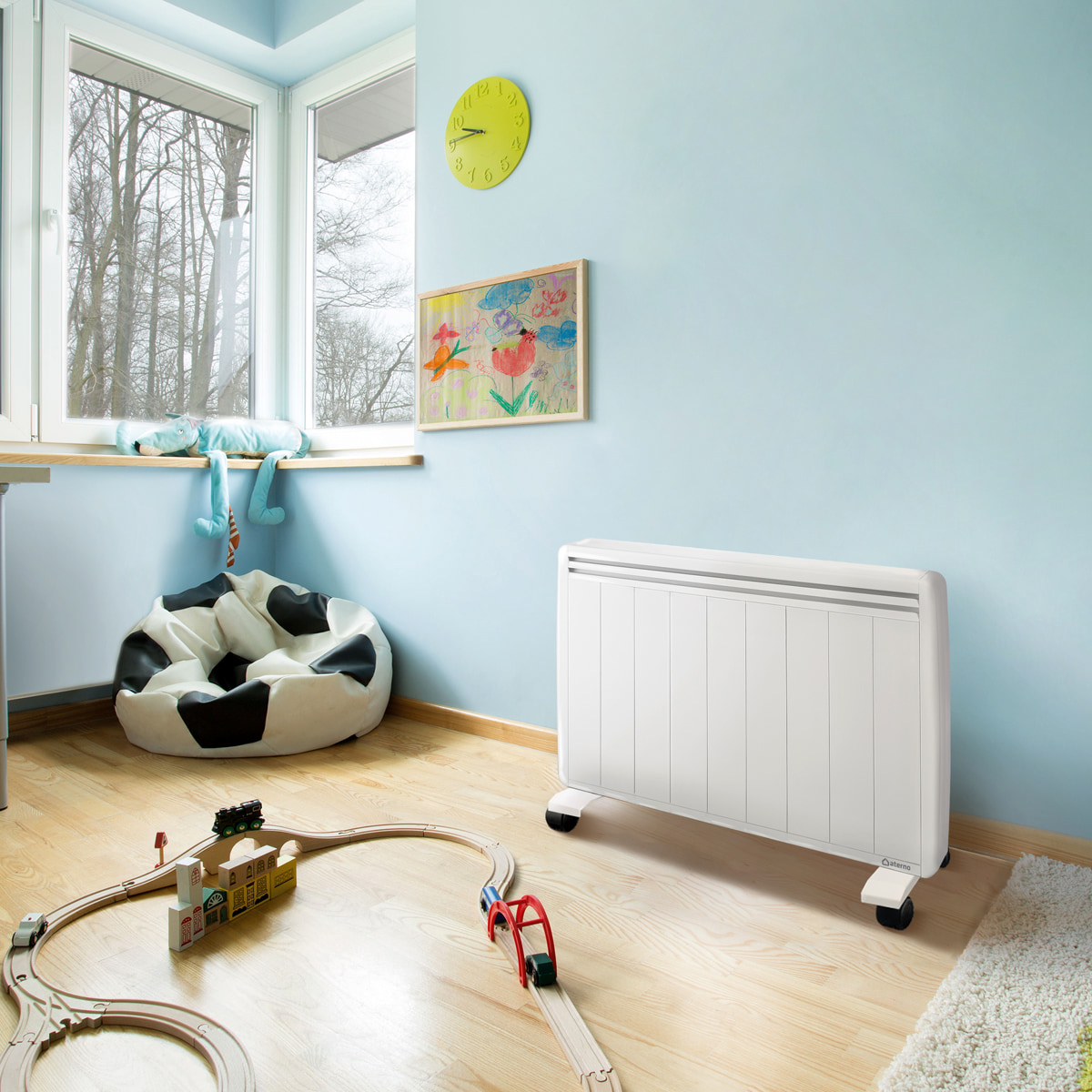 radiateur a inertie mobile 1200w aterno