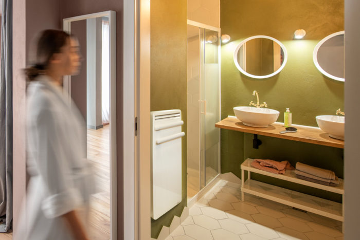 radiateur a inertie porte-serviettes aterno