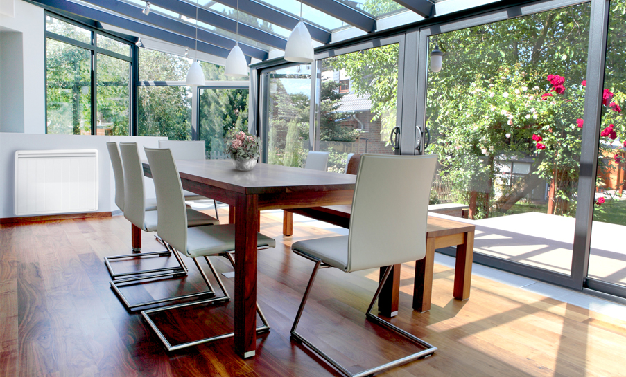 radiateur a inertie dans une veranda