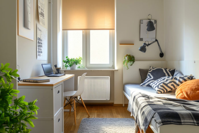 radiateur a inertie seche dans une chambre