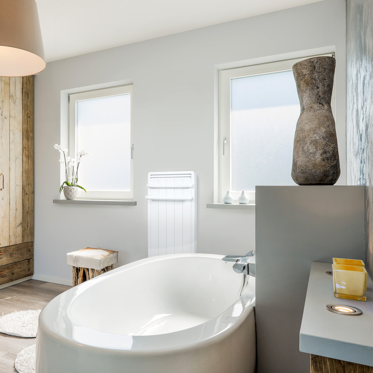 radiateur a inertie seche-serviettes 1900w blanc aterno