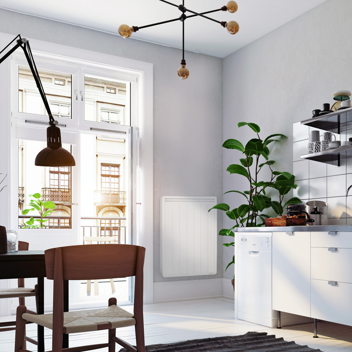 radiateur a inertie vertical 1800w aterno