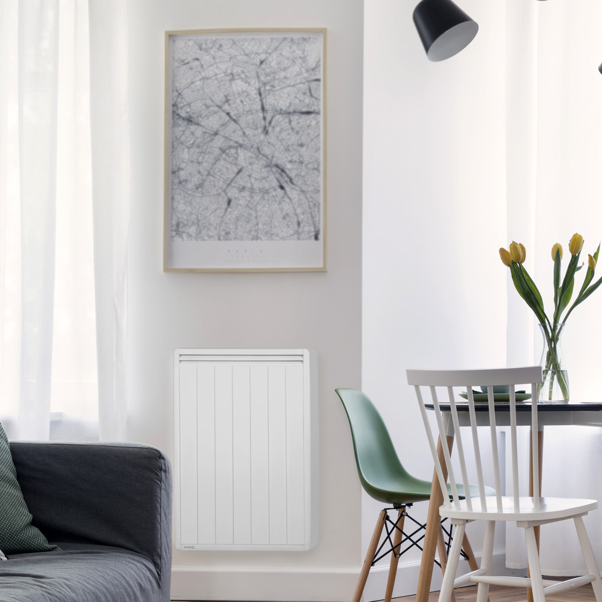 radiateur a inertie vertical 1950w blanc aterno