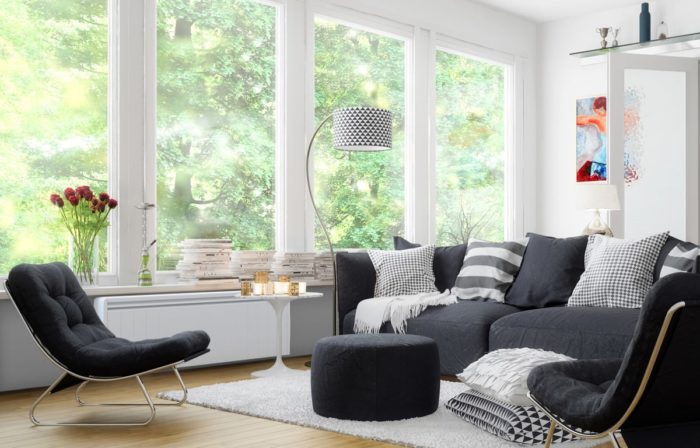 radiateur electrique plinthe dans un salon