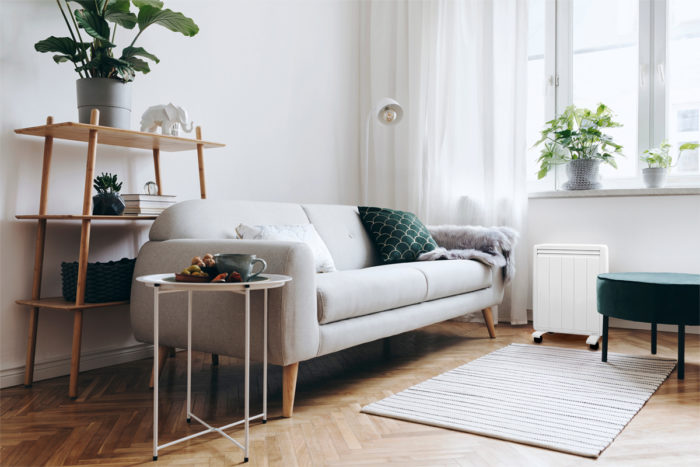 salon canape gris radiateur d'appoint mobile economique